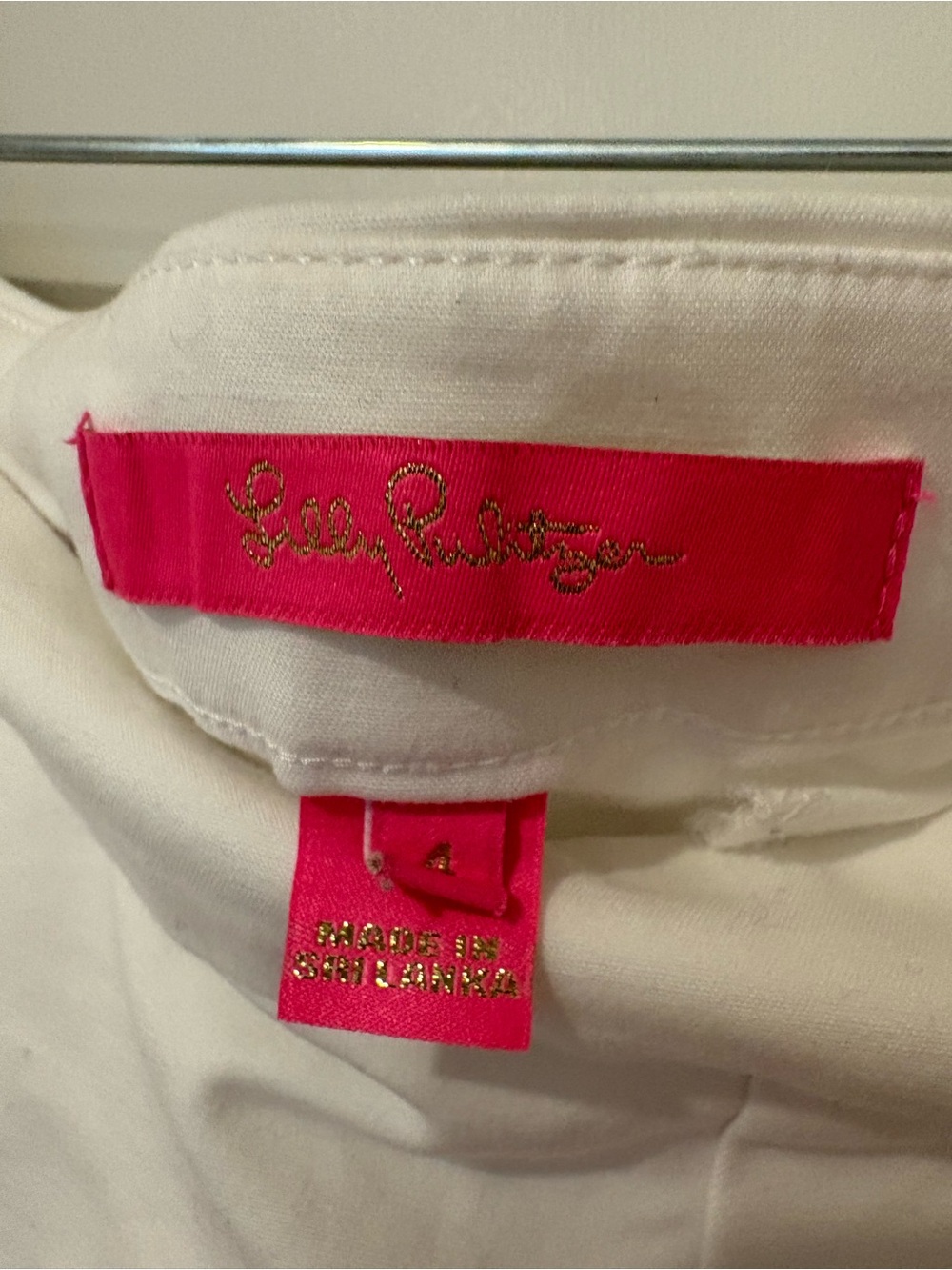 Lilly Pulitzer White Shorts Side Gold Button Tailored 4 - Picture 7 of 10